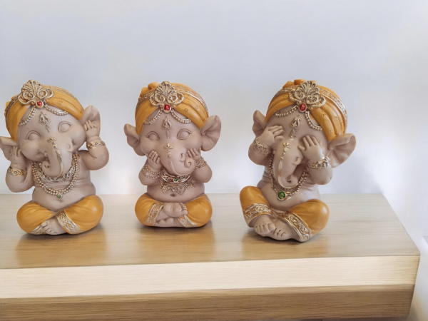 trio bouddha ganesh